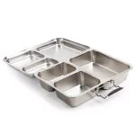 Manna Baransu Stainless Steel Large Lunch Container, 59 oz Divided Food Storage Box thumbnail 2