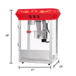 Great Northern Popcorn 850-Watt Antique Style Countertop Popcorn Machine, 8 oz. Red thumbnail 2
