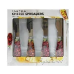Epicureanist The Epicureanist Sonoma Cheese Spreaders, 4-Piece Set with Grapevine Design thumbnail 3