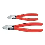 KNIPEX Diagonal Flush Cutter Set (2-Piece) for Plastics and Soft Metals thumbnail 1