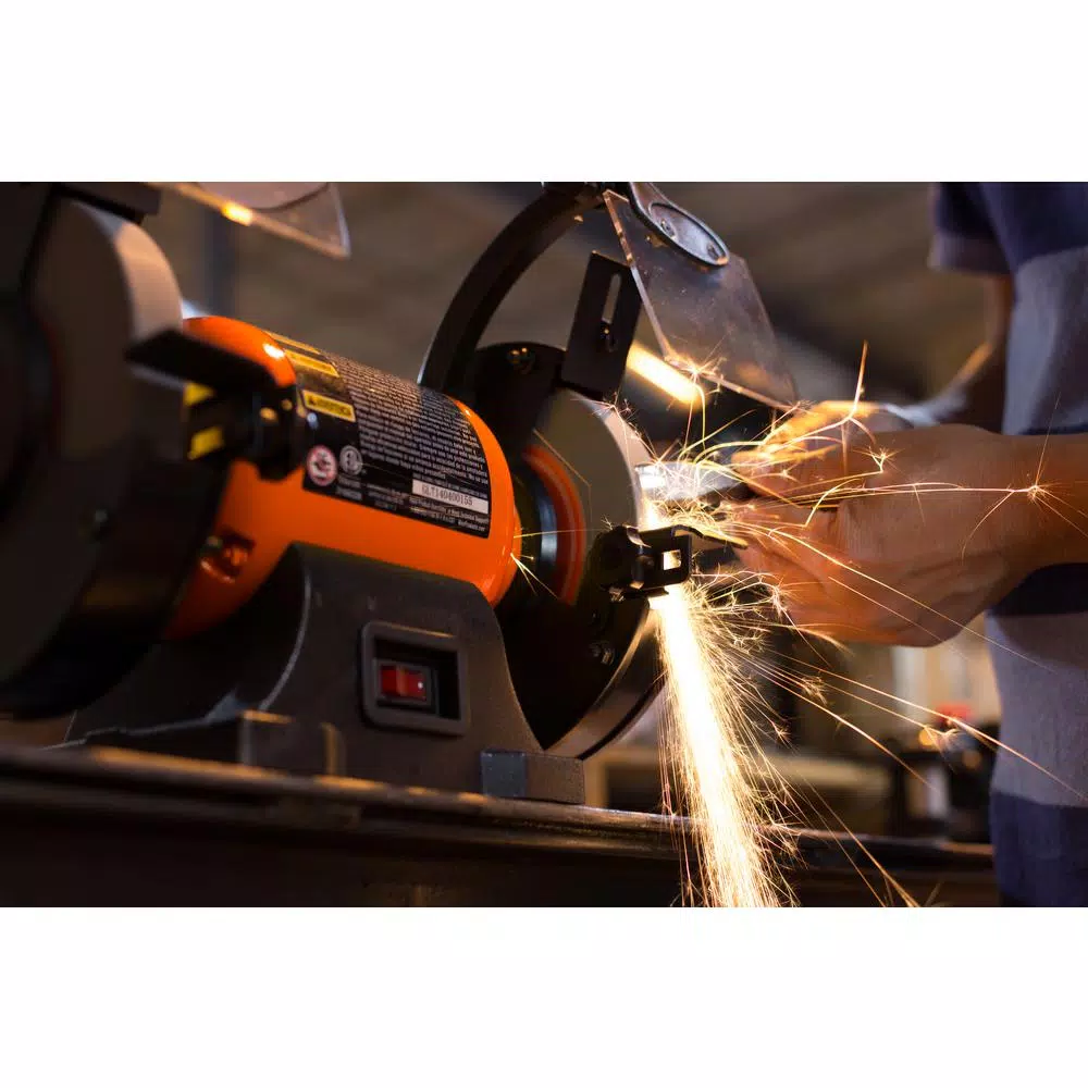 WEN 6 in. Bench Grinder, 2.1 Amp, 3450 RPM with Dual Grinding Wheels