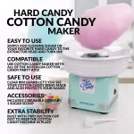 Nostalgia Retro Aqua Cotton Candy Maker - Works with Hard Candy & Sugar Free Candy thumbnail 2