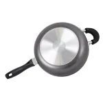 Oster Clairborne 3 qt. Aluminum Nonstick Saute Pan with Glass Lid, Charcoal Grey thumbnail 3