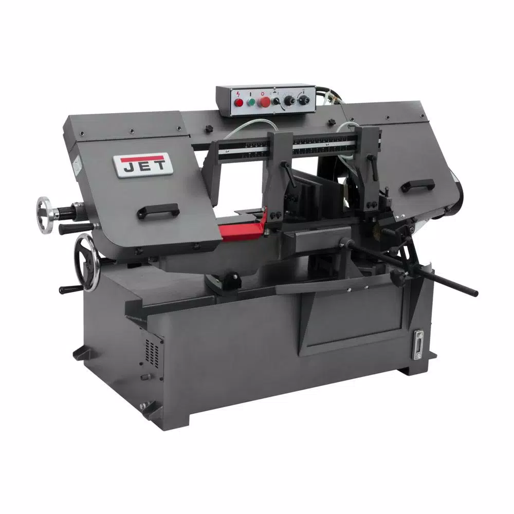 Jet 1 HP Metalworking Horizontal Mitering Bandsaw, 10 in. x 14 in., 230V/460V 3Ph