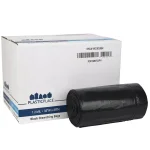 Plasticplace 33 Gallon Black Drawstring Trash Bags, 1.2 Mil Heavy Duty Low Density Polyethylene, 33 x 39 in, 100 Count thumbnail 2