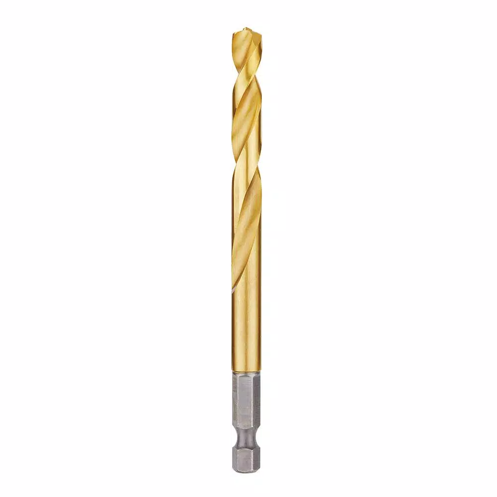 Milwaukee SHOCKWAVE 19/64 in. Titanium Twist Drill Bit with Red Helix