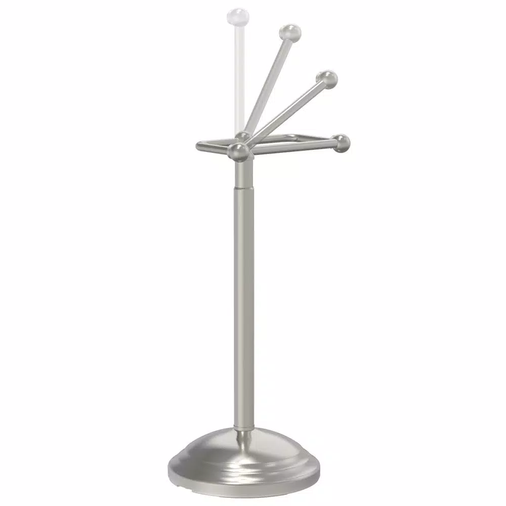Delta Greenwich Telescoping Pivoting Freestanding Toilet Paper Holder, SpotShield Brushed Nickel