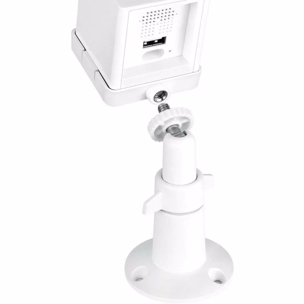 Wasserstein Adjustable Metal Mount for Wyze Cam, 360° Swivel & 90° Tilt, White (2-Pack)