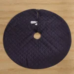 Country Living 48 in. Christmas Carol Plaid and Star Quilted Tree Skirt, Navy and Green thumbnail 7