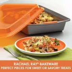 Rachael Ray Nonstick 9 x 13 in. Covered Cake Pan with Snap-On Lid, Carbon Steel thumbnail 3