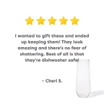 TOSSWARE Reserve 9 oz. Unbreakable Tritan Stemless Champagne Glasses, Set of 24 thumbnail 6