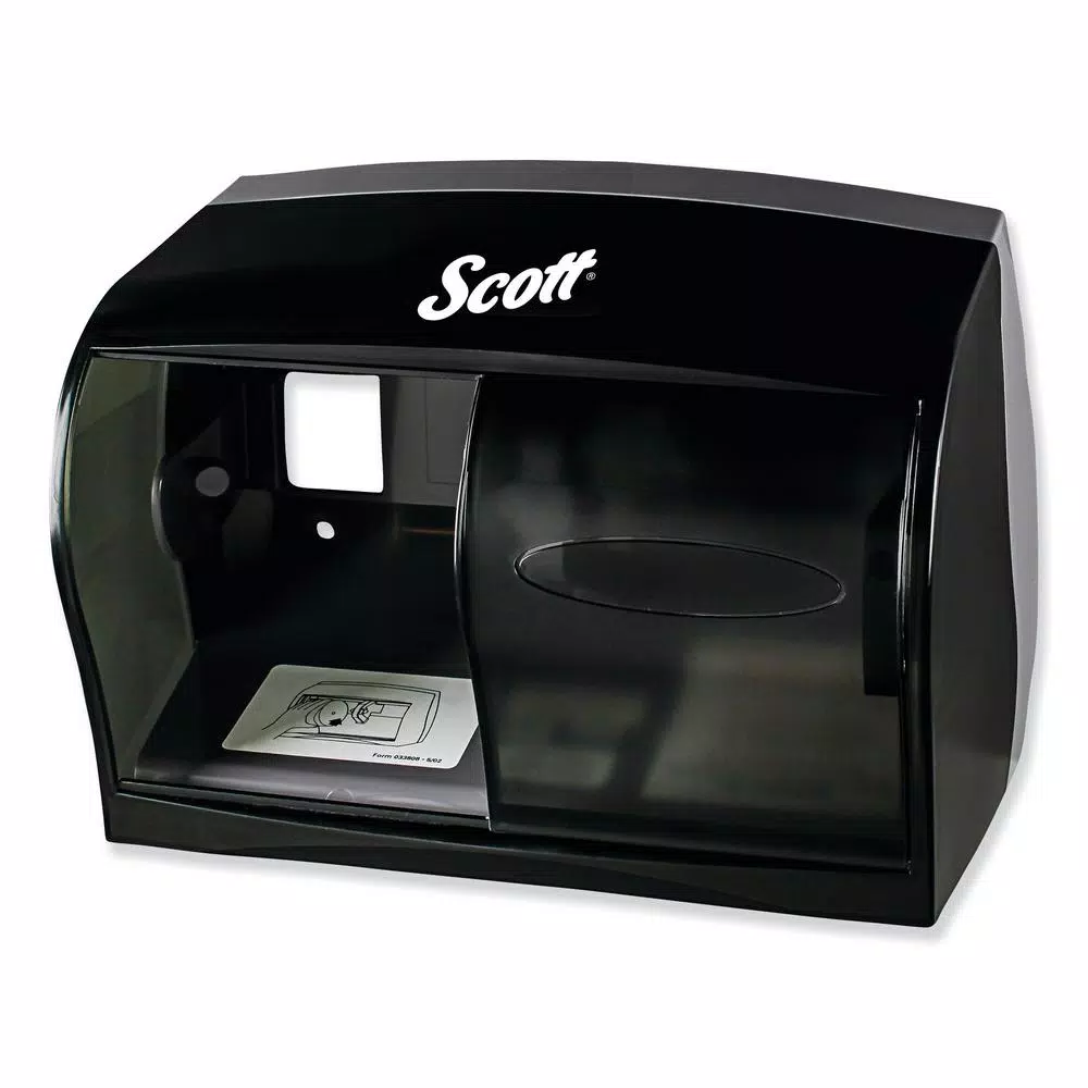 Scott Essential Coreless Double Roll Bathroom Tissue Dispenser, Smoke Gray