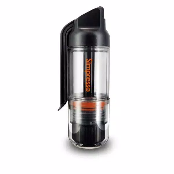 Simposh Simpresso Portable Espresso Machine - Hand Powered Travel Coffee Maker with NS Capsule & Ground Coffee Compatibility