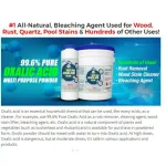 Eco Clean 99.6% Pure Oxalic Acid Powder, 2 lb - Concentrated Rust and Wood Stain Remover thumbnail 2