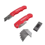 Stalwart Folding Utility Knife Set, 3-Pack with 9 Replacement Blades thumbnail 4
