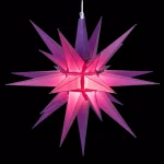 Kringle Traditions 14 in. Illuminated LED Purple Moravian Star Holiday Decoration thumbnail 1