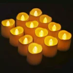 Novelty Place 1.6 in. Flameless Votive LED Tea Light Candles, Bright Flickering Warm White, 12-Pack thumbnail 1