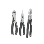 Husky 3-Piece High-Leverage Pliers Set - Diagonal, Long Nose, and Linesman Pliers thumbnail 1