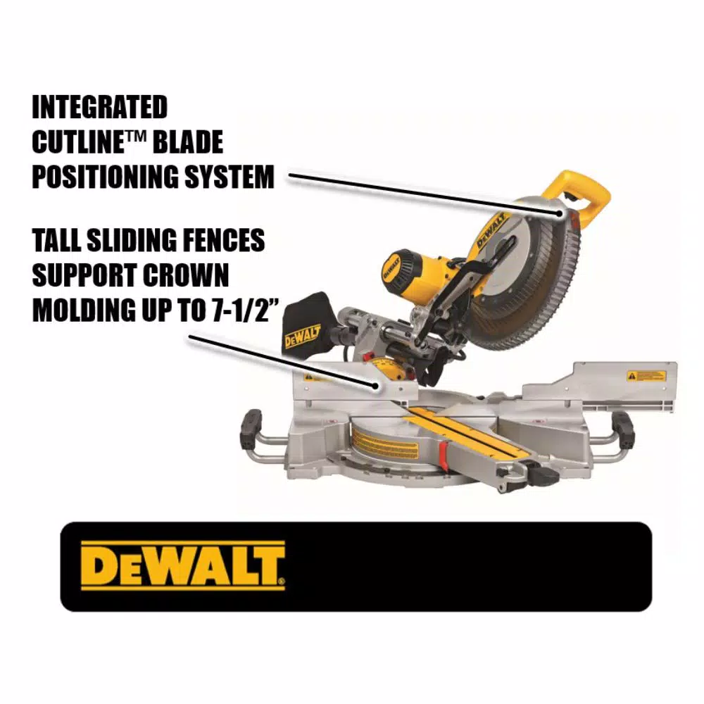 DEWALT 12 in. 15 Amp Sliding Compound Miter Saw with XPS Technology