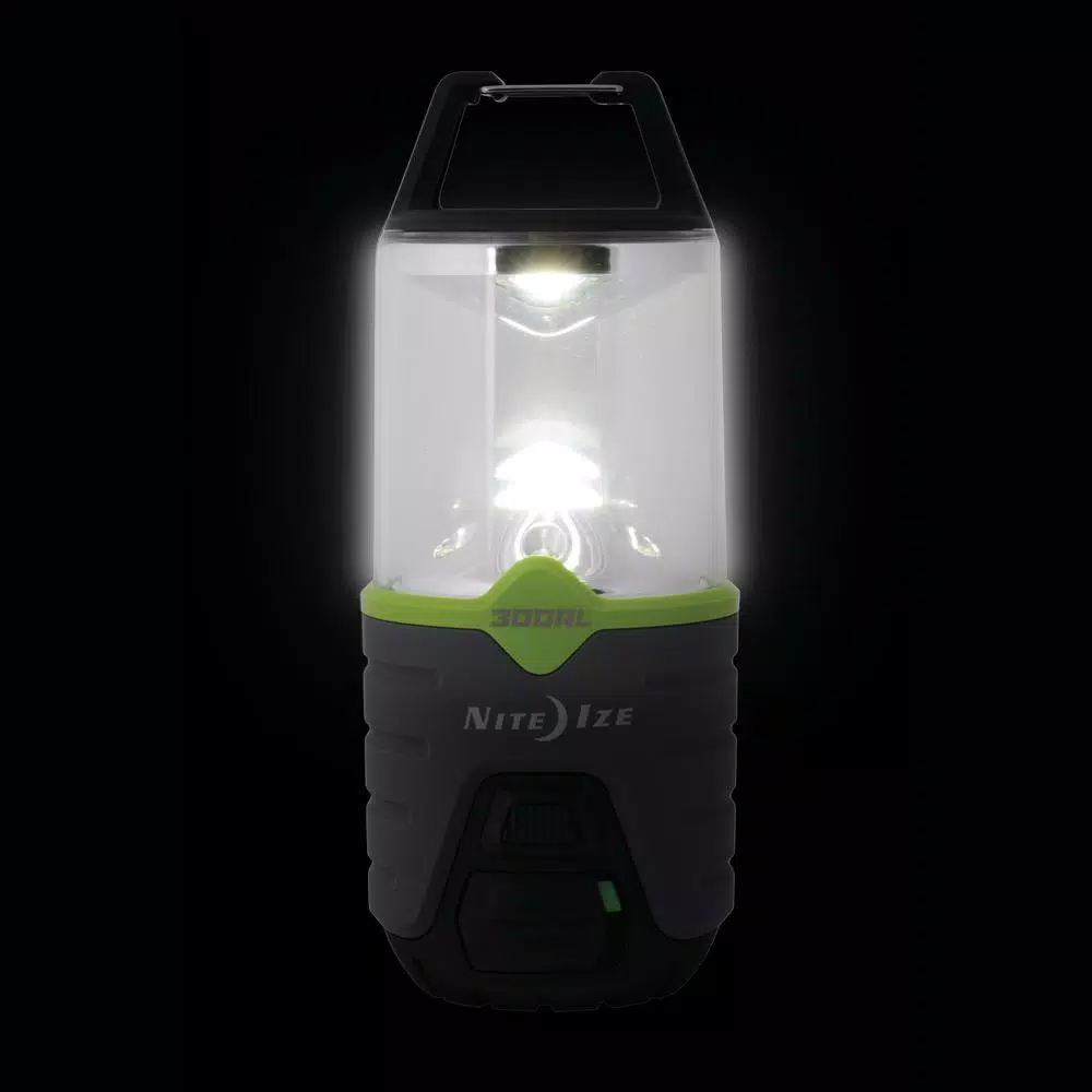 Nite Ize Radiant 300 Lumens Rechargeable LED Lantern with USB Power Bank and Carabiner Handle