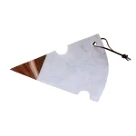 3R Studios Marble and Acacia Wood Cheese Slice Shaped Cutting Board thumbnail 1