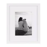 DesignOvation Gallery Wood Photo Frame Set, White Satin Finish, Matted to 5x7 in. (Set of 4) thumbnail 2