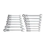 GearWrench 14-Piece 12-Point SAE/Metric Flex Head Ratcheting Combination Wrench Set thumbnail 1