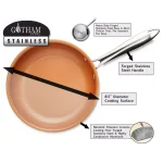 Gotham Steel Stainless 10-Piece Ti-Cerama Non-Stick Cookware Set with Lids thumbnail 3