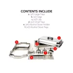 Alpha Living 8 Qt. Stainless Steel Chafing Dish Set of 2, Foldable Frame Buffet Server thumbnail 7