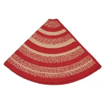 VHC Brands 50 in. Cunningham Cherry Red and Natural Jute Christmas Tree Skirt thumbnail 2