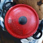 Gibson Home Granita 6 Qt. Aluminum Pasta Pot with Carbon Steel Lid, Red Speckle thumbnail 4