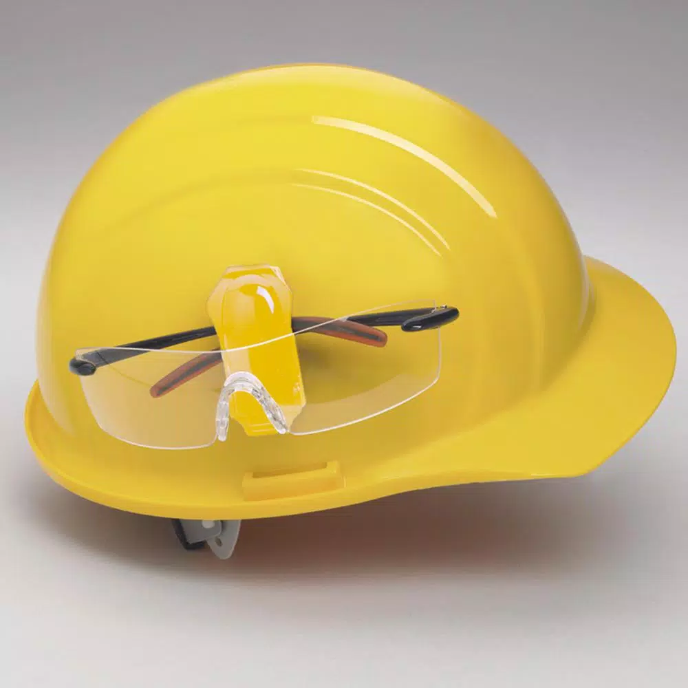 ERB Yellow Eyewear Clip for Hard Hats - Multi-Purpose Alligator Clip Accessory