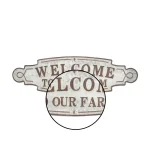 LITTON LANE 36 in. x 11 in. Welcome to Our Farm Metal Wall Sign - Rustic Farmhouse Decor thumbnail 3