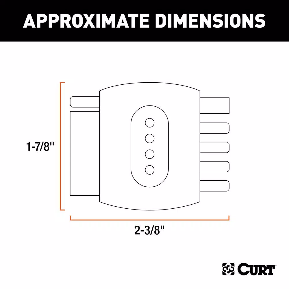 CURT 5-Way Flat Connector Tester for Trailer Wiring