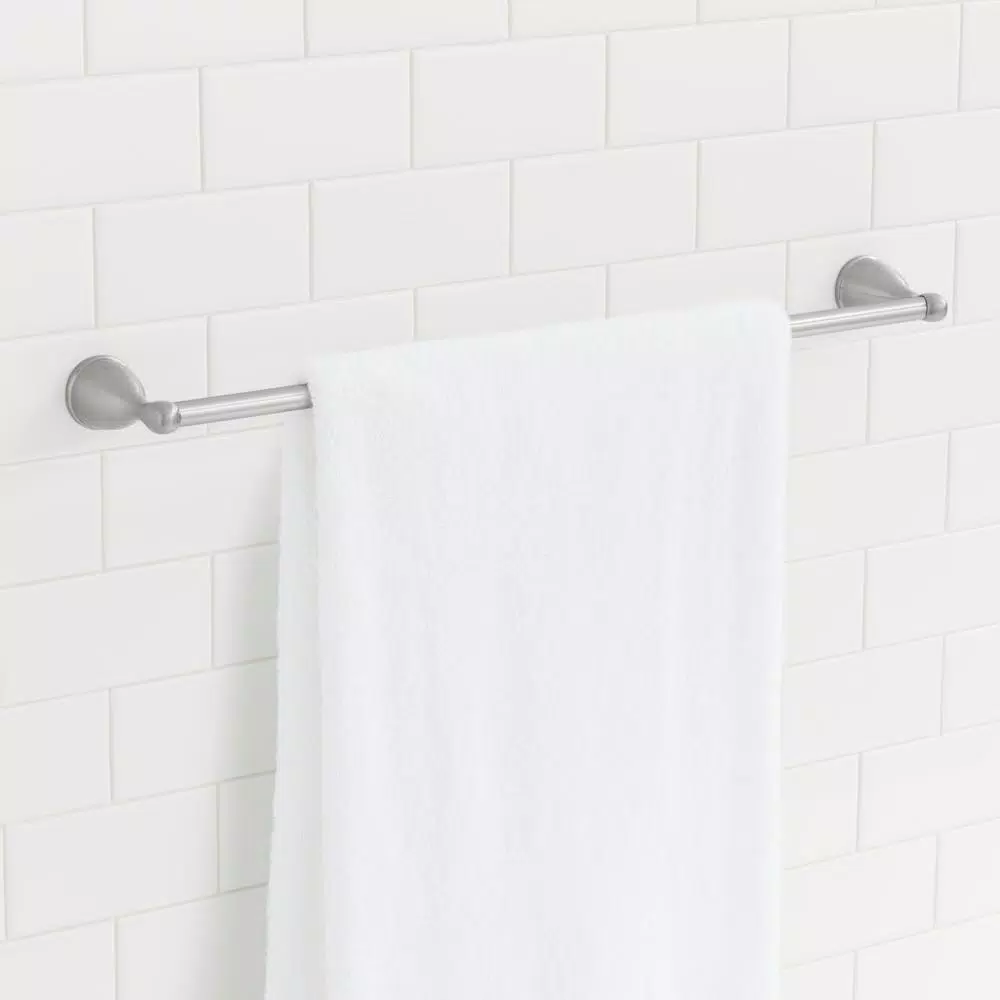 Glacier Bay Builders 18 in. Single Towel Bar, Brushed Nickel, Transitional Design