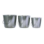 AmeriHome 3-Piece Stainless Steel Bucket Set, Nesting Multi-Purpose Pails thumbnail 1