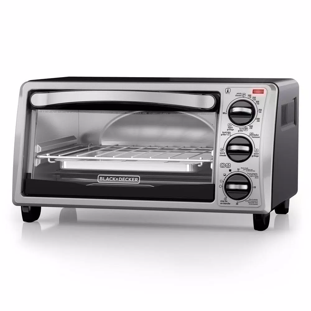 BLACK+DECKER 4-Slice Stainless Steel Toaster Oven with EvenToast Technology
