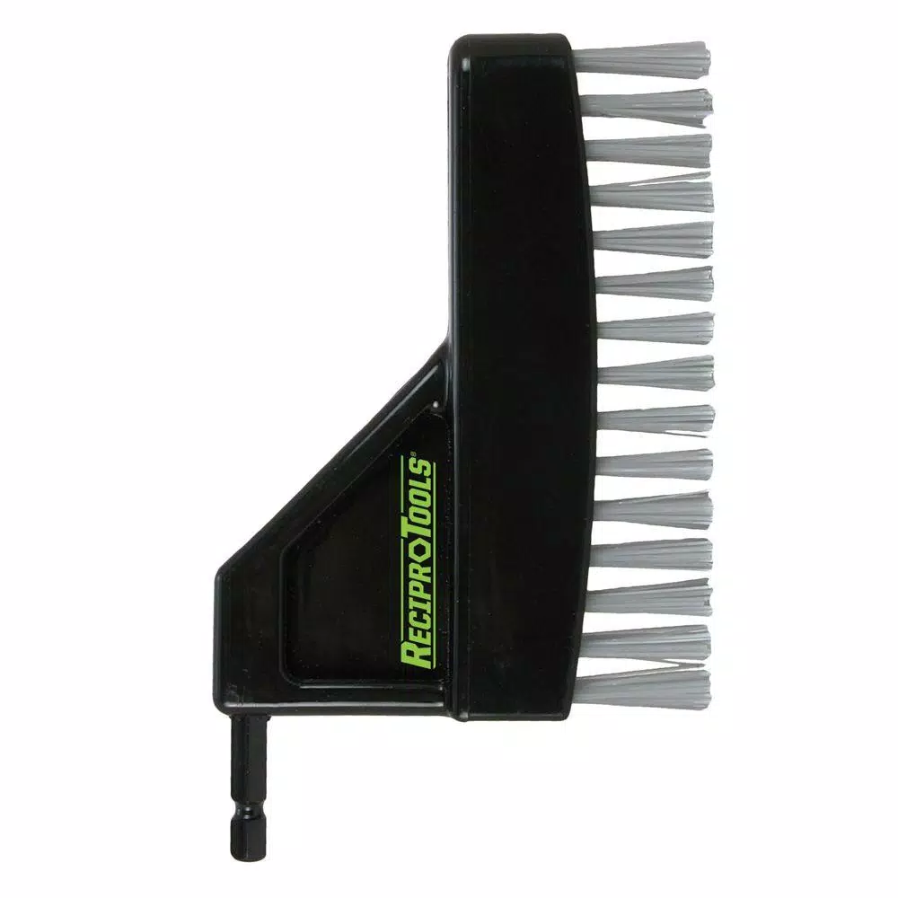 ReciproTool Nylon Offset Brush for Reciprocating Saws, Compatible with Universal Adapter