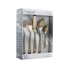 MegaChef Gibbous 20-Piece Rose Gold Matte Stainless Steel Flatware Set, Service for 4 thumbnail 1