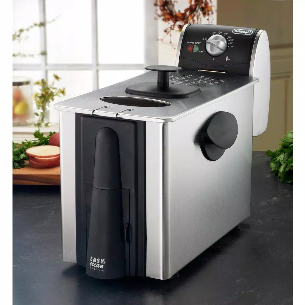 DeLonghi De'Longhi Dual Zone 4L Stainless Steel Deep Fryer with Easy Clean Drain System