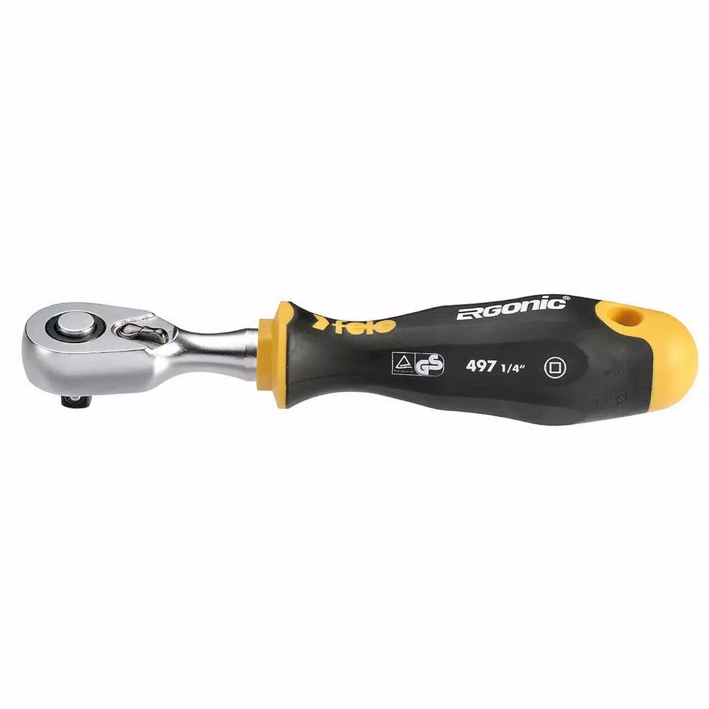 Felo R-GO 27-Piece 1/4 in. Stubby Ergonic Ratchet and Socket Multi-Tool Set