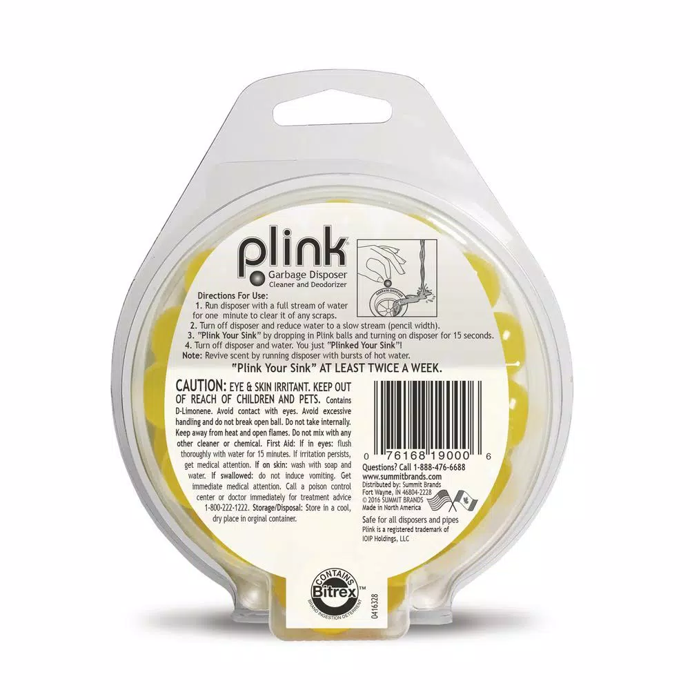 Plink Lemon Garbage Disposer Cleaner and Deodorizer, 40-Count Tablets (12-Pack)