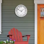 Equity by La Crosse 16 in. Silver Quartz Indoor/Outdoor Wall Clock with UV Protected Dial thumbnail 1