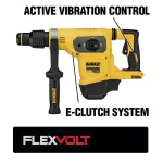 DEWALT 60V MAX FLEXVOLT Brushless 1-9/16 in. SDS MAX Rotary Hammer Kit with (2) 9.0Ah Batteries & Hammer Drill thumbnail 2