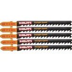 Hilti 3 in. 6 TPI Bi-Metal T-Shank Premium Jig Saw Blades for Wood Cutting (5-Pack) thumbnail 1