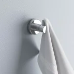 No Drilling Required Loxx Single Robe Hook in Chrome - No-Drill Mounting System for Glass, Tile, and Wood thumbnail 2