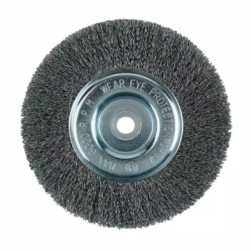 Lincoln Electric 6 in. x 1 in. Crimped Wire Wheel Brush for Bench or Pedestal Grinders