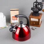 Creative Home Rhapsody 8.4-Cup Cranberry Stainless Steel Stovetop Tea Kettle with Whistle thumbnail 6