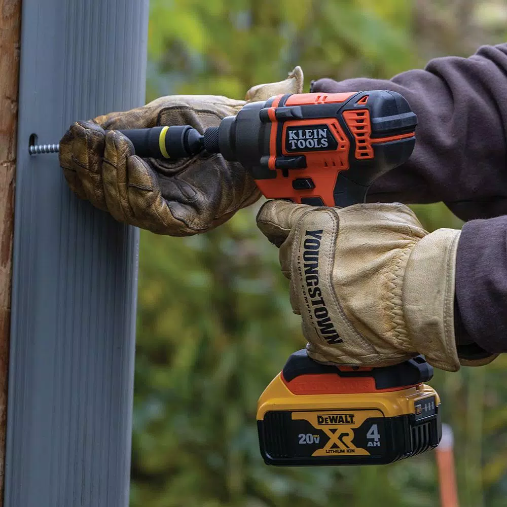 Klein Tools Compact Impact Driver, 20V Cordless, 1/4 in. Hex Drive, Tool Only