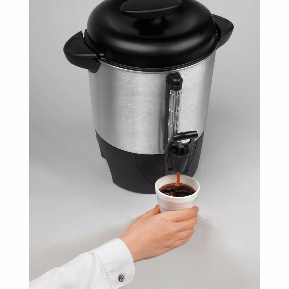 Hamilton Beach 40-Cup Stainless Steel Coffee Urn, Electric Server with Dual Heaters